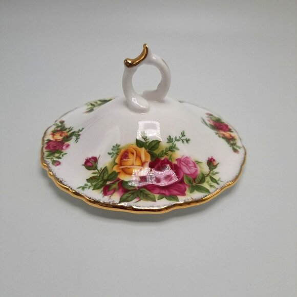 Royal Albert Old Country Roses Replacement Lid Only Floral Gold Trim - Picture 3 of 8